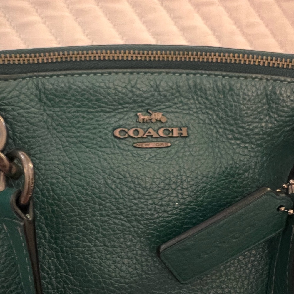 Hunter Green Coach Crossbody purse